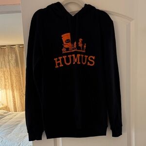 Benyq & zubrik Black Hoodie with Orange Graphic M